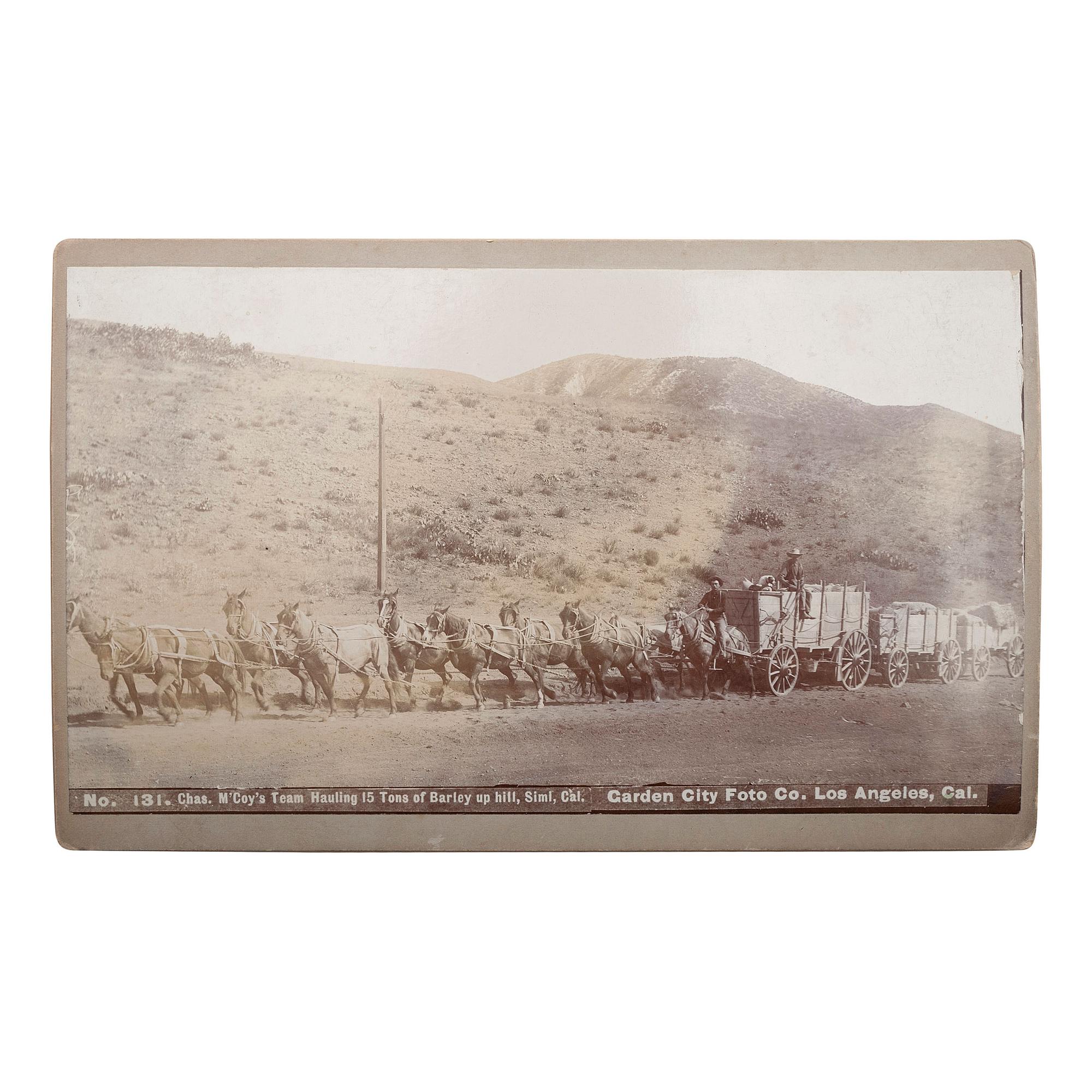 [STAGECOACHES]. A group of 3 California stagecoach photographs, comprising: