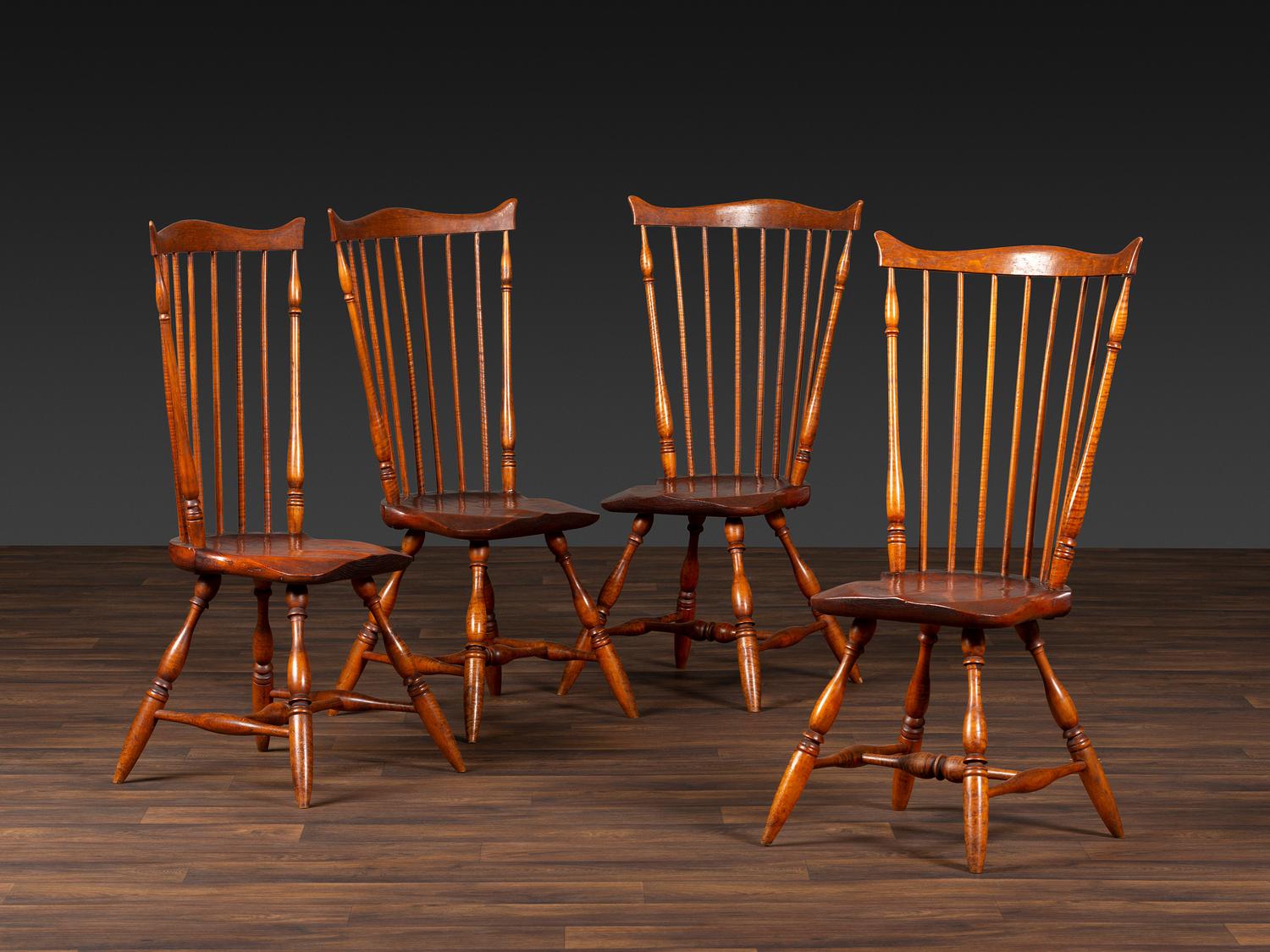 A Set of Four Fan-Back Windsor Side Chairs