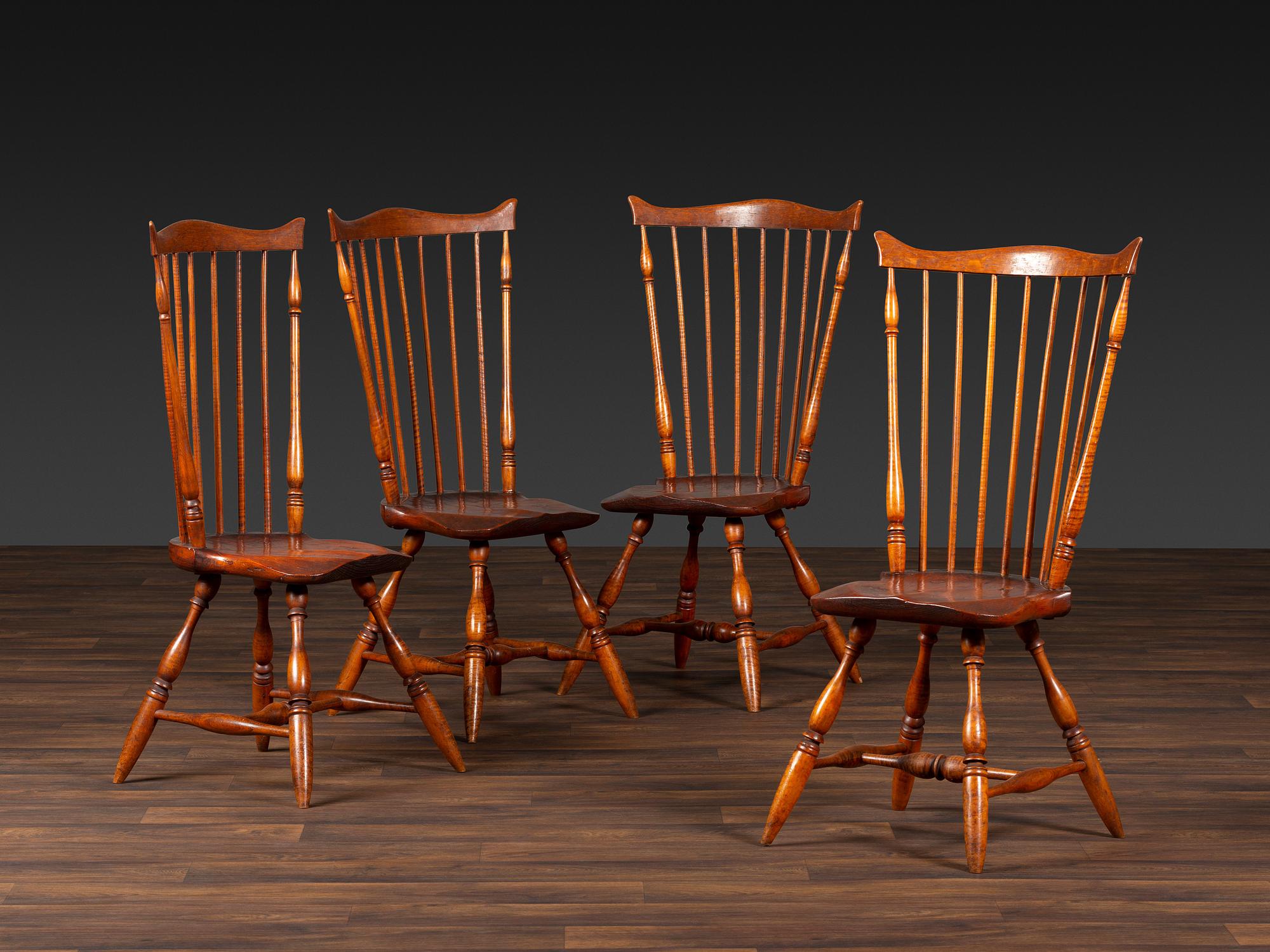 A Set of Four Fan-Back Windsor Side Chairs