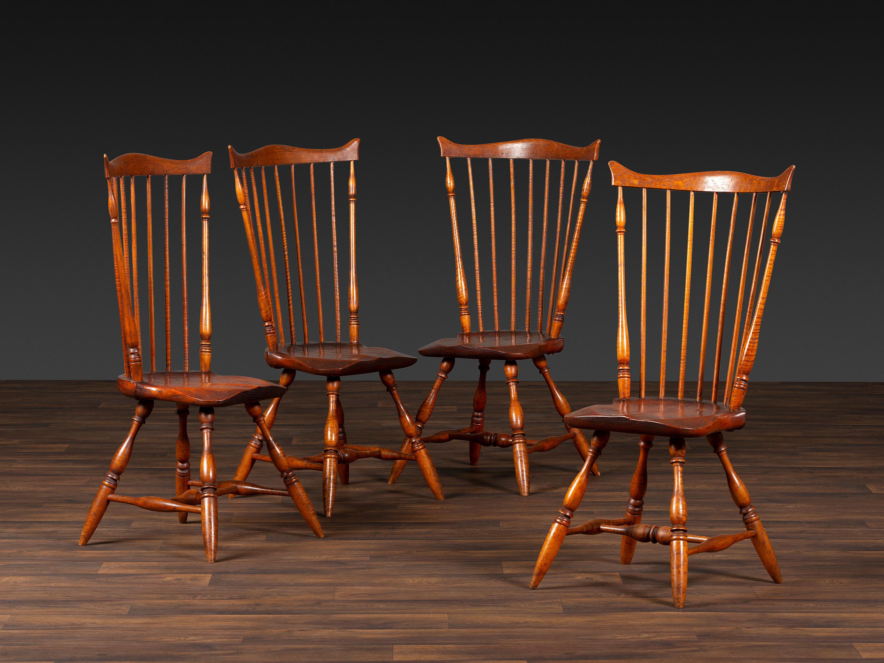 A Set of Four Fan-Back Windsor Side Chairs