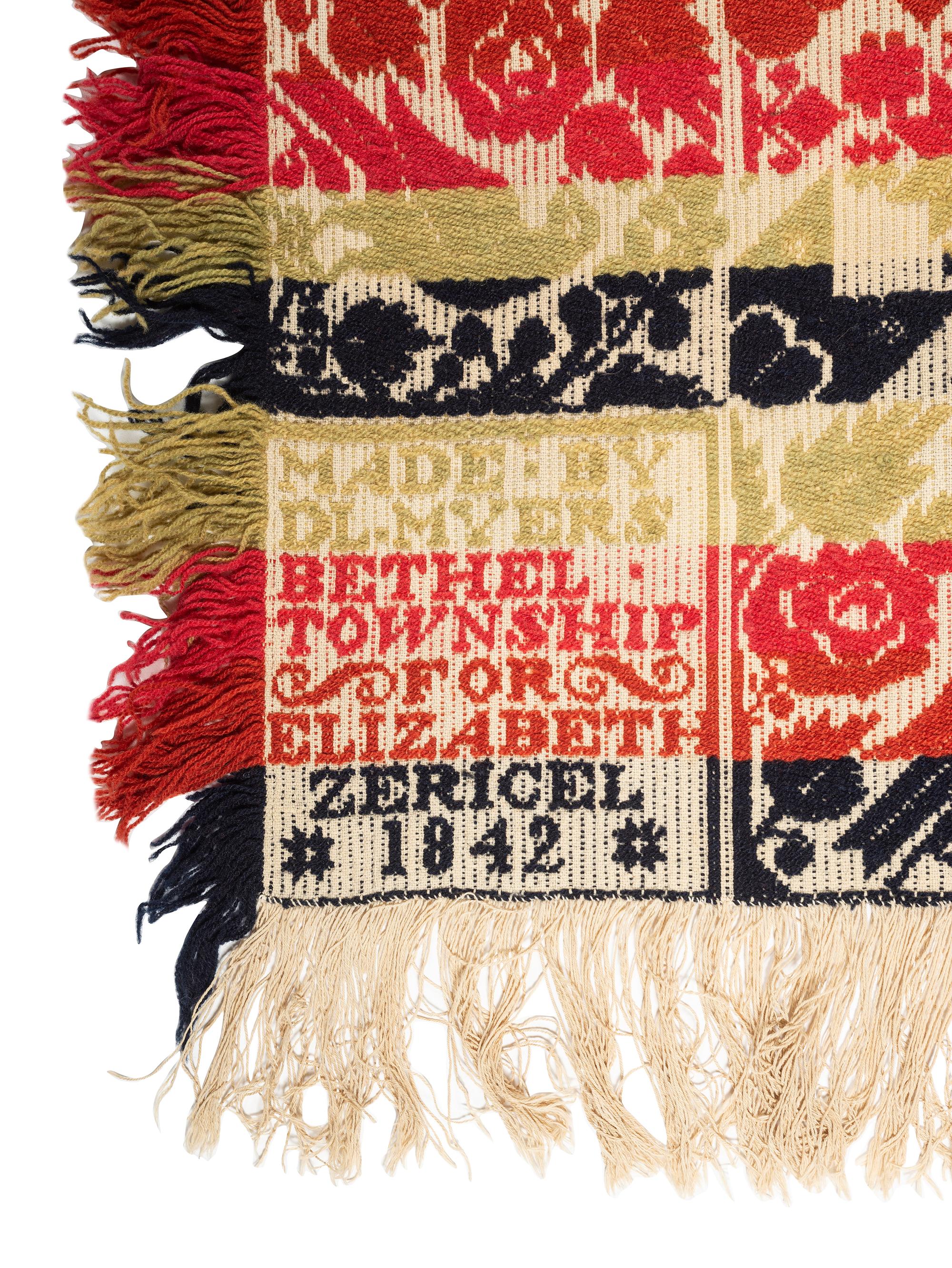 Three Jacquard Woven Cotton Coverlets