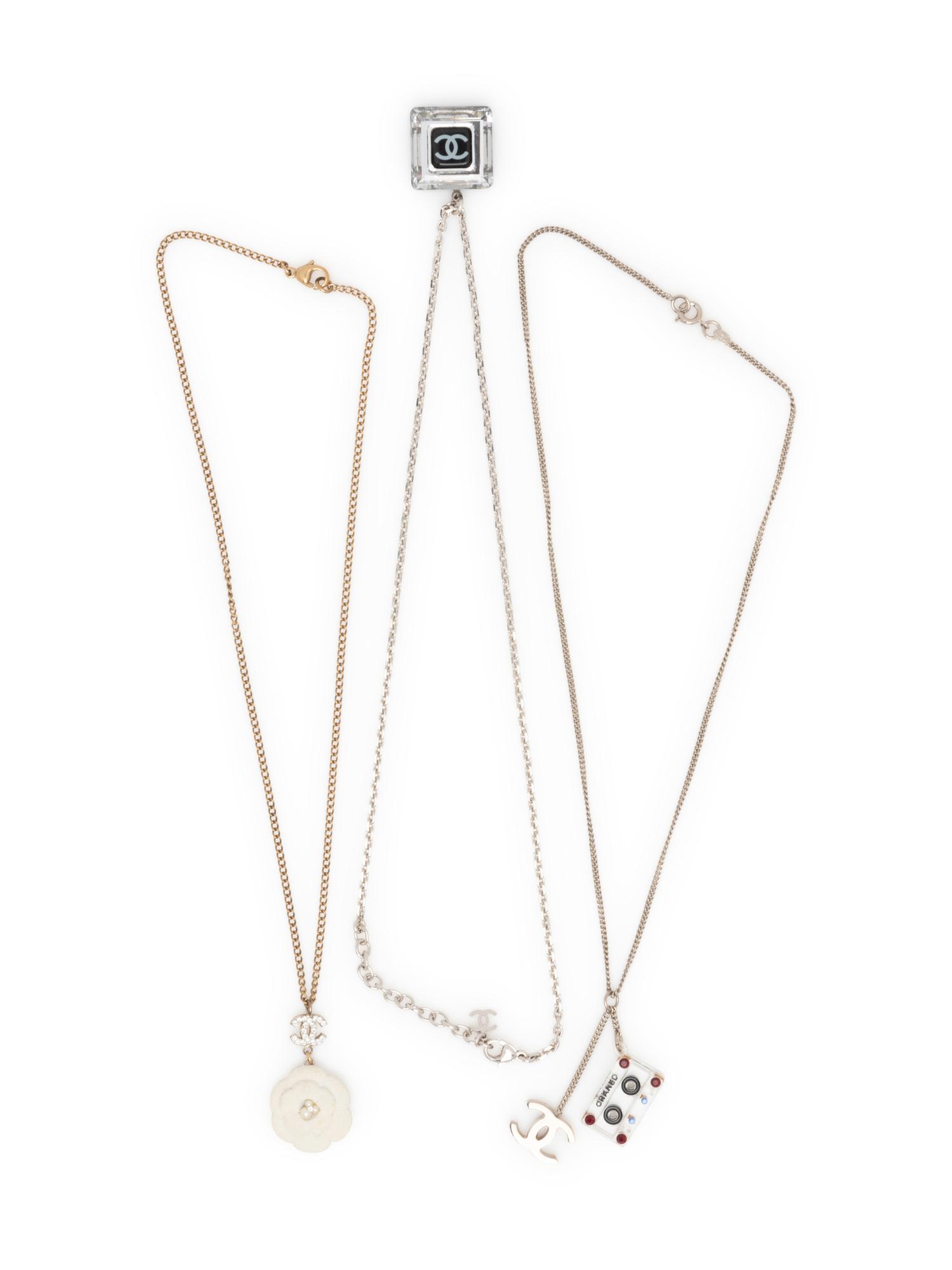 Three Chanel Small Pendant Necklaces, 2004-05