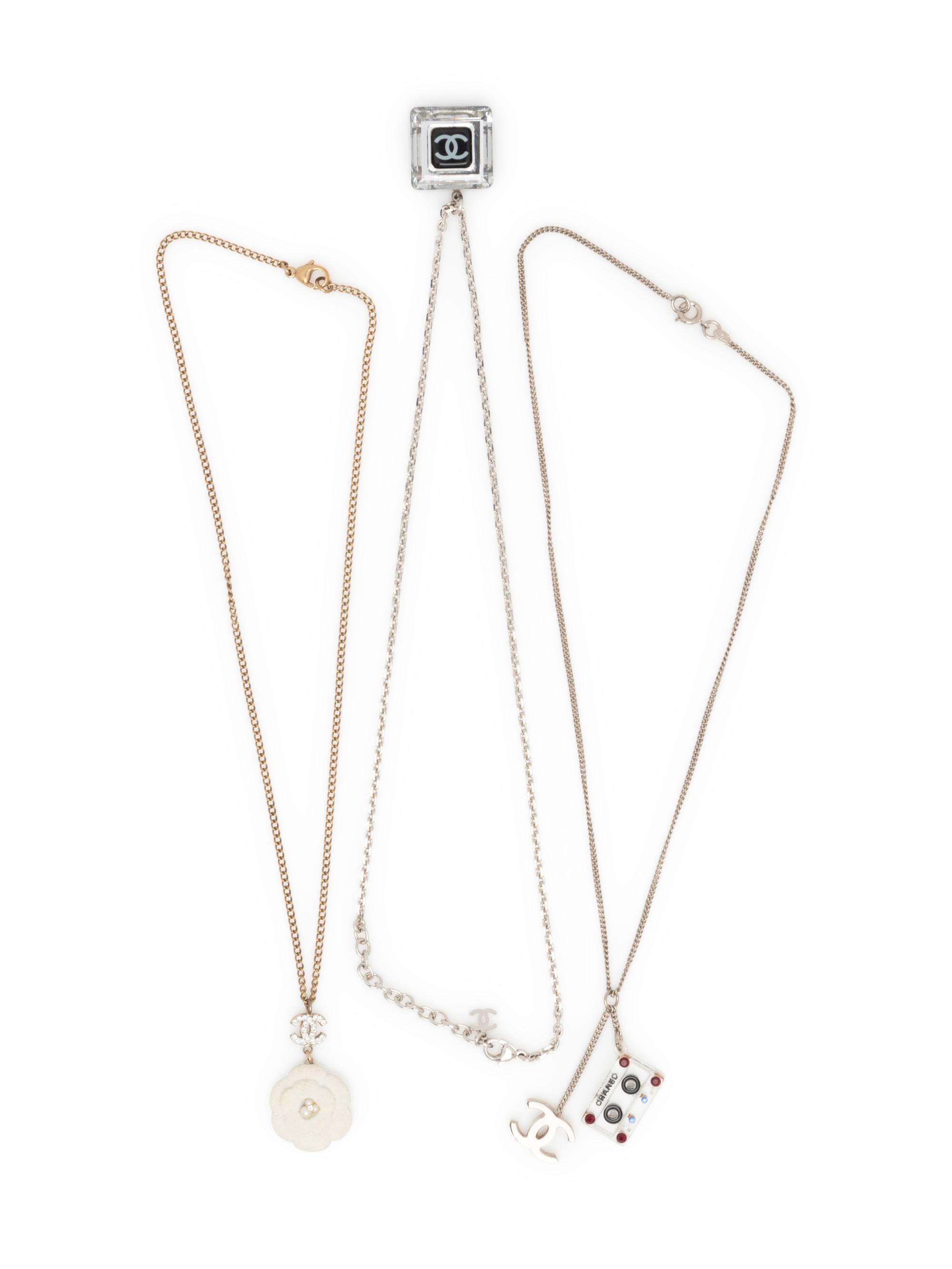 Three Chanel Small Pendant Necklaces, 2004-05