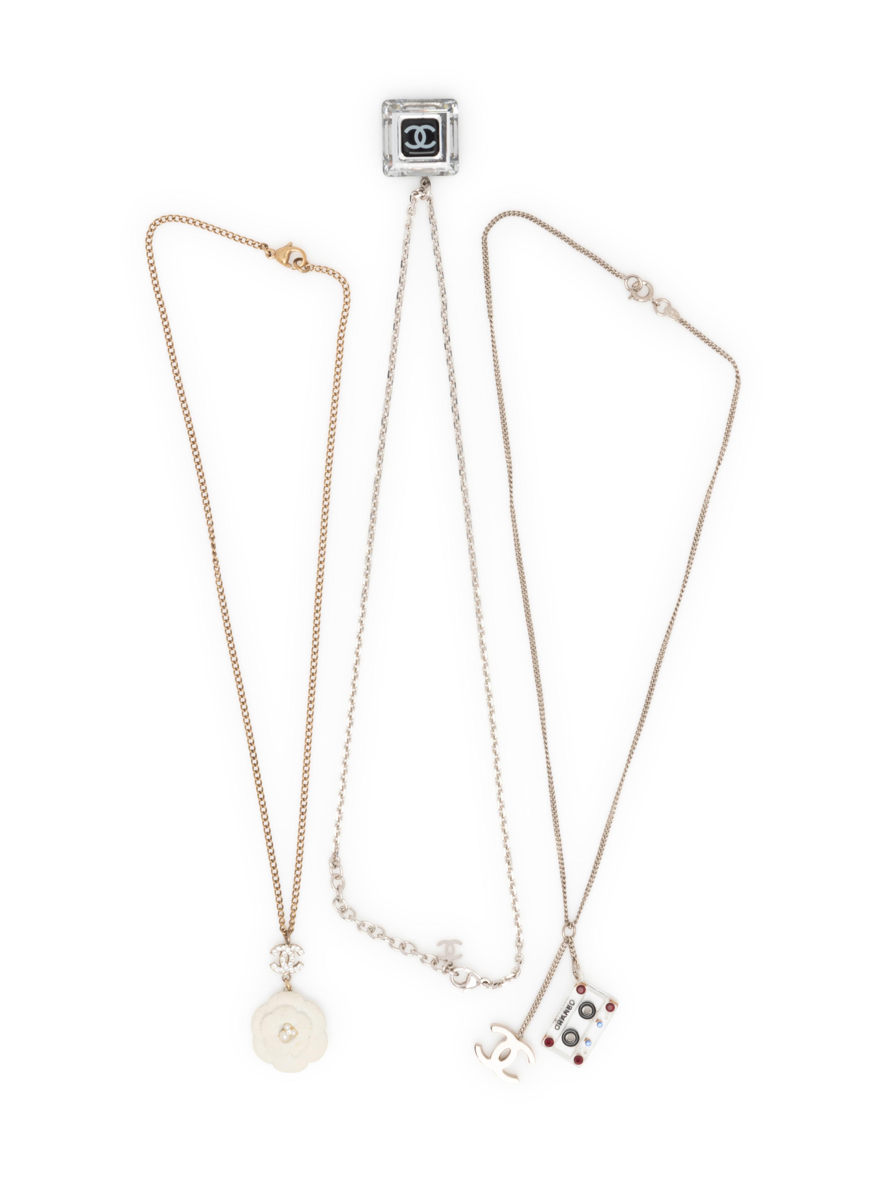 Three Chanel Small Pendant Necklaces, 2004-05