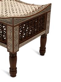A Set of Four Moorish Style Inlaid Stools