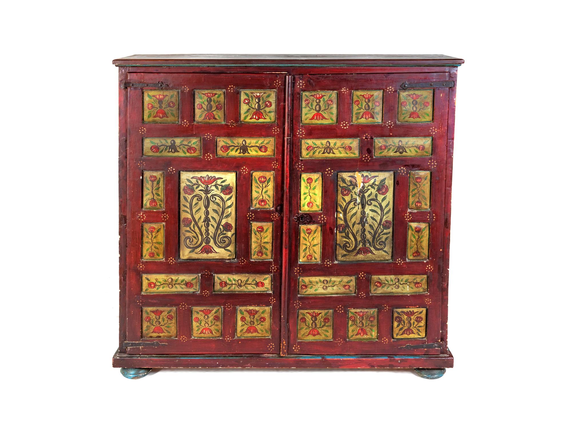 A Northern European Painted Cupboard — 20TH CENTURY
