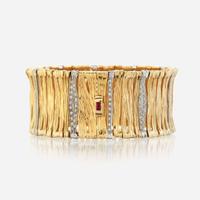 A bicolor gold and diamond bracelet, Roberto Coin