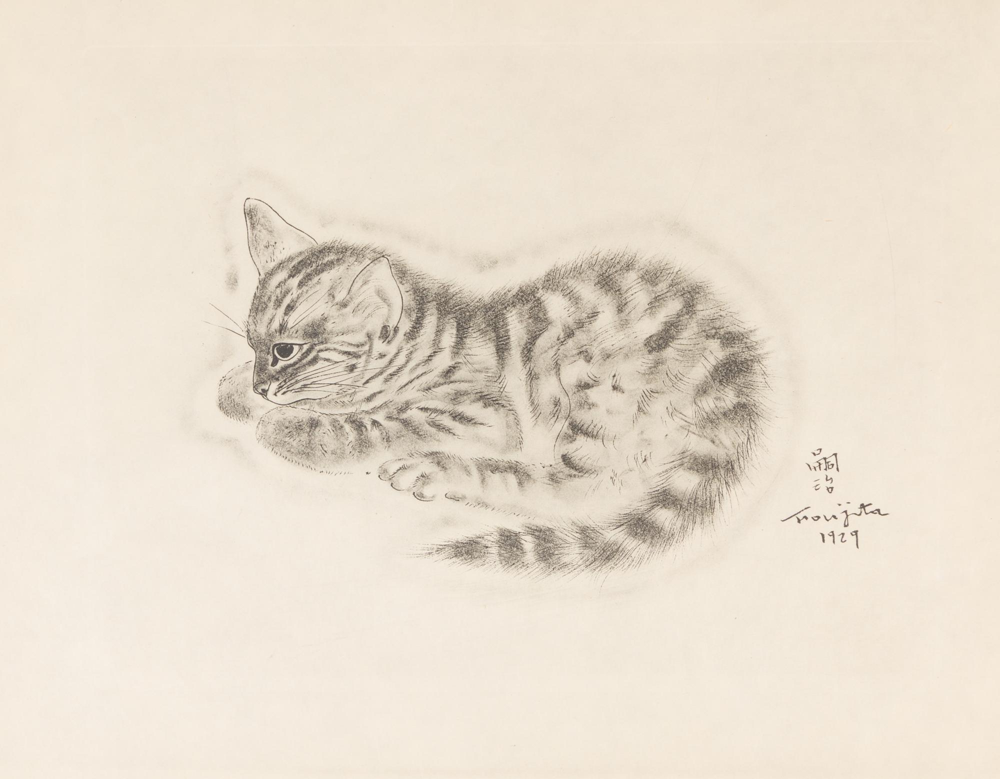 FOUJITA, TSUGOUHARA. 20 etchings from A Book of Cats. New York, 1930. One signed in pencil.