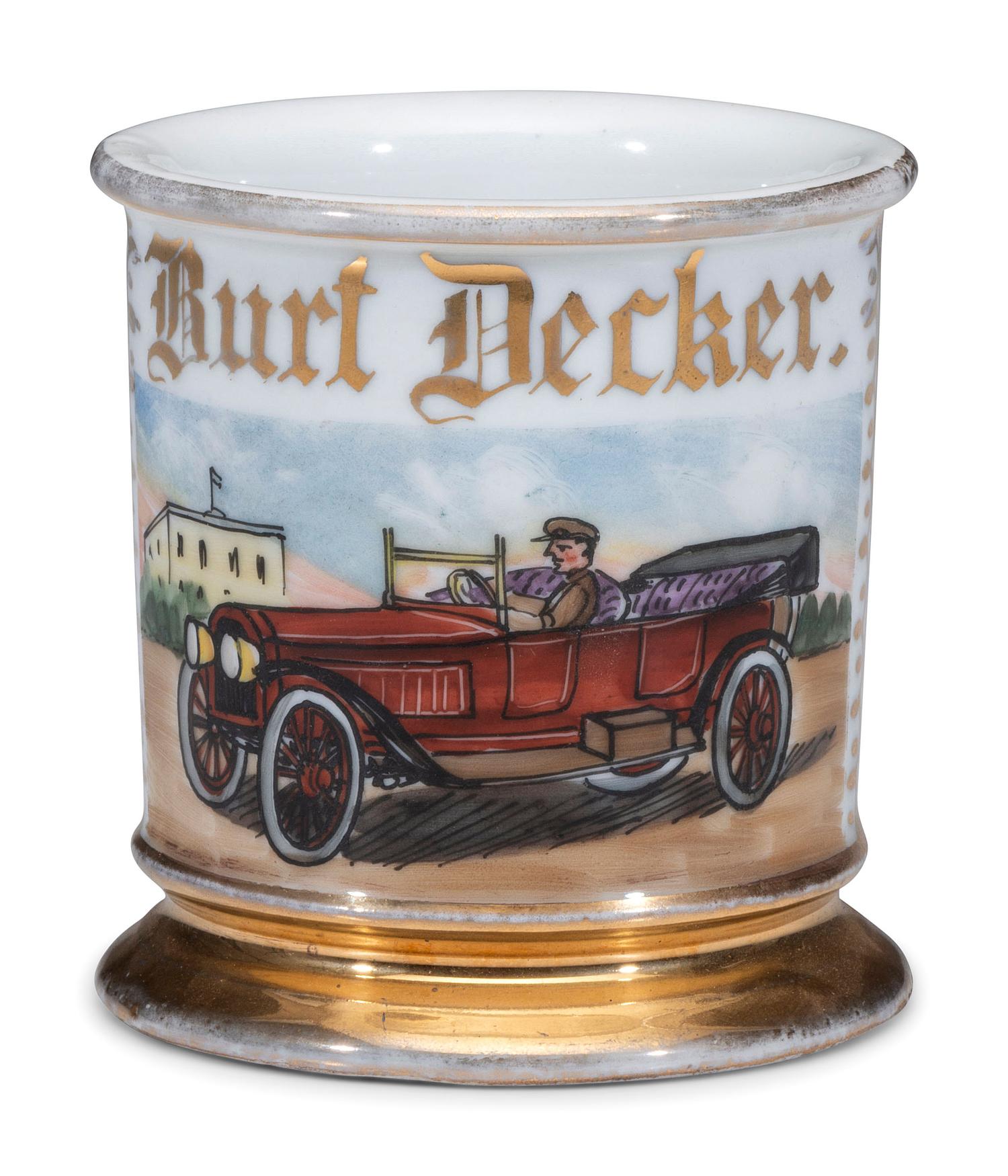 A Chauffeur's Porcelain Occupational Shaving Mug