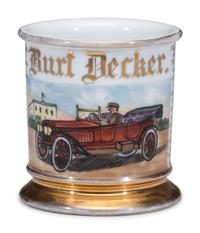 A Chauffeur's Porcelain Occupational Shaving Mug