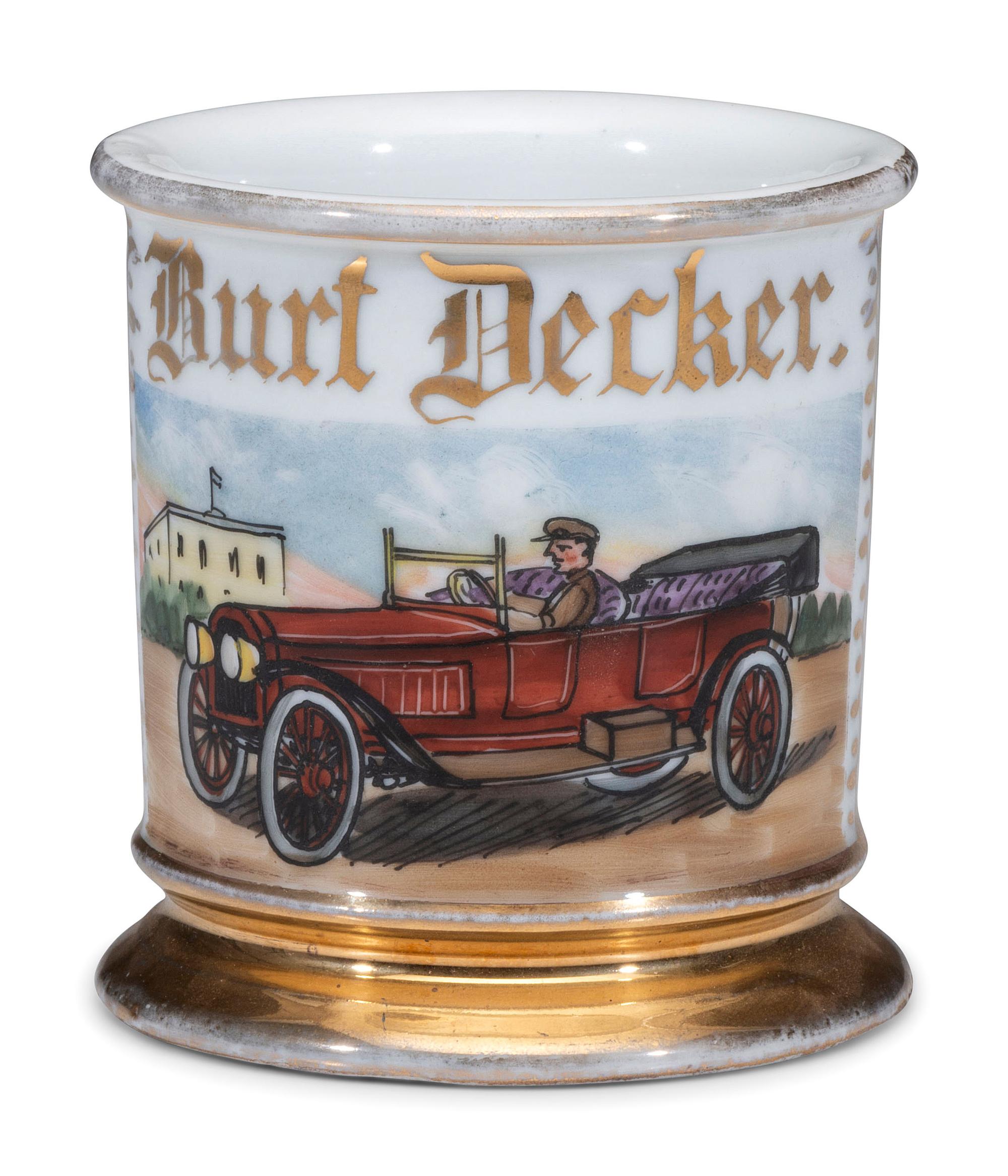 A Chauffeur's Porcelain Occupational Shaving Mug