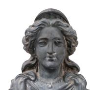 A French Molded Copper Caryatid Figure