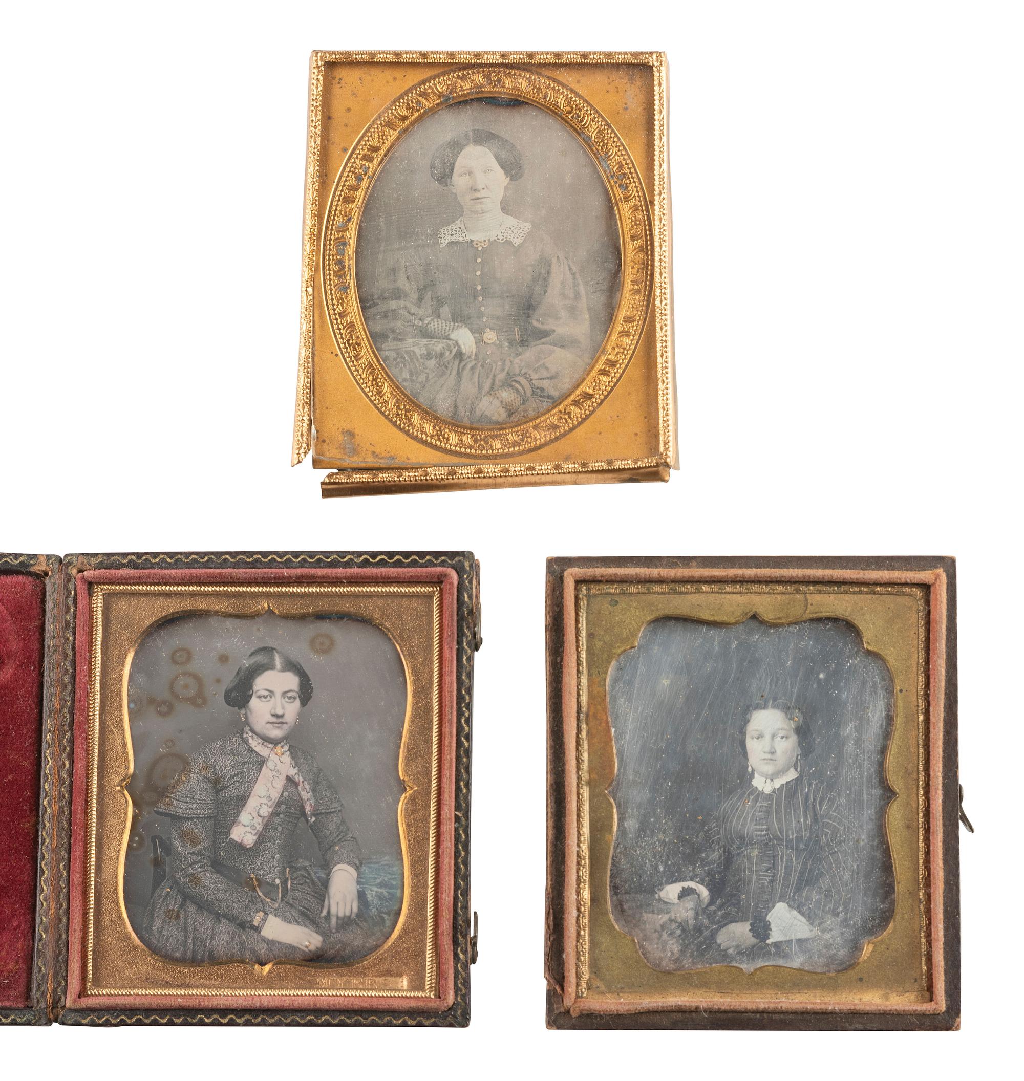 [EARLY PHOTOGRAPHY]. 31 daguerreotypes of young and middle-aged women, incl. portrait by BROADBENT.