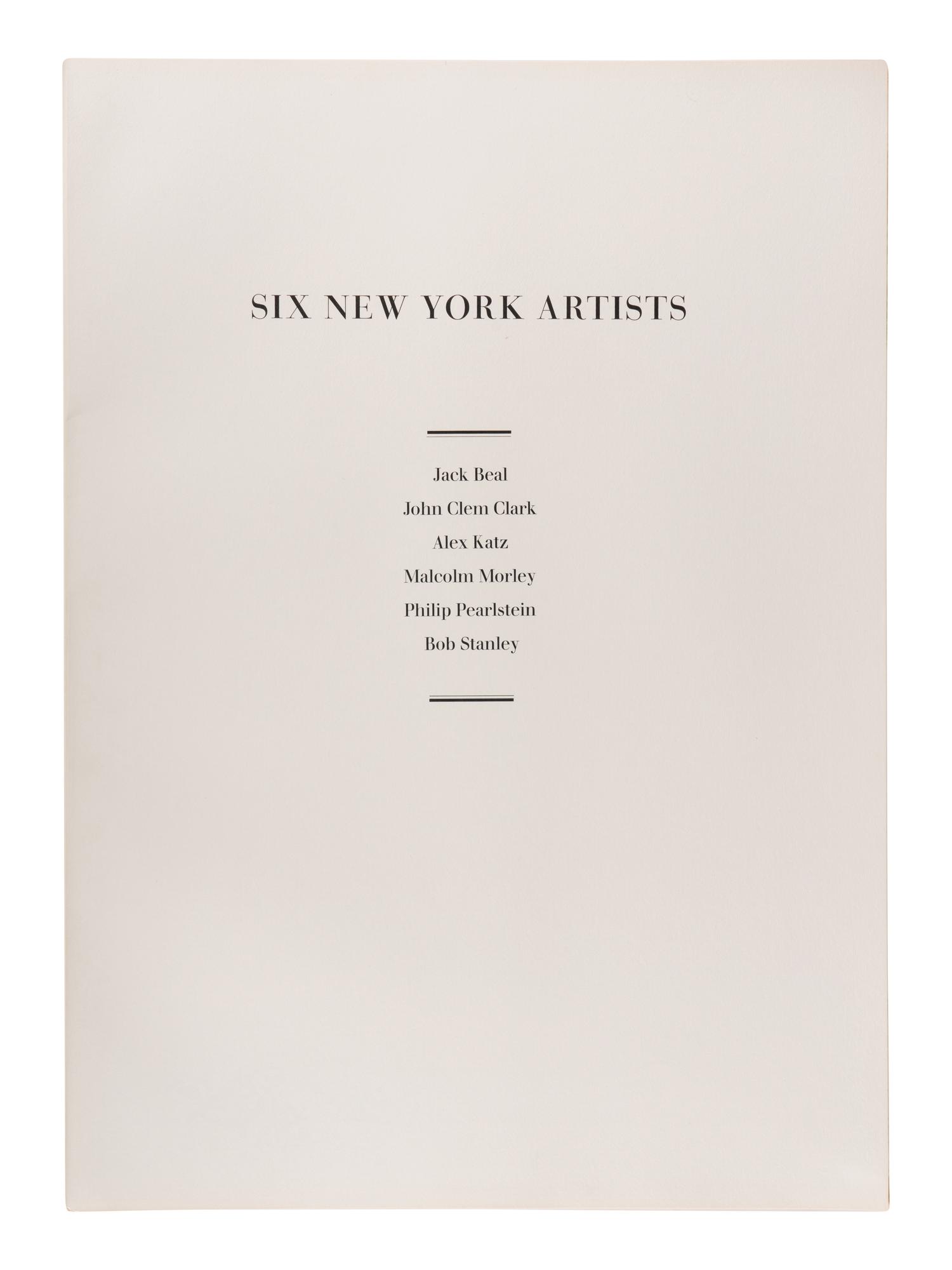 Six New York Artists Portfolio (complete set of six) Including works by Alex Katz, Jack Beal, John Clem Clark, Malcom Morley, Bob Stanley, and Philip Pearlstein.