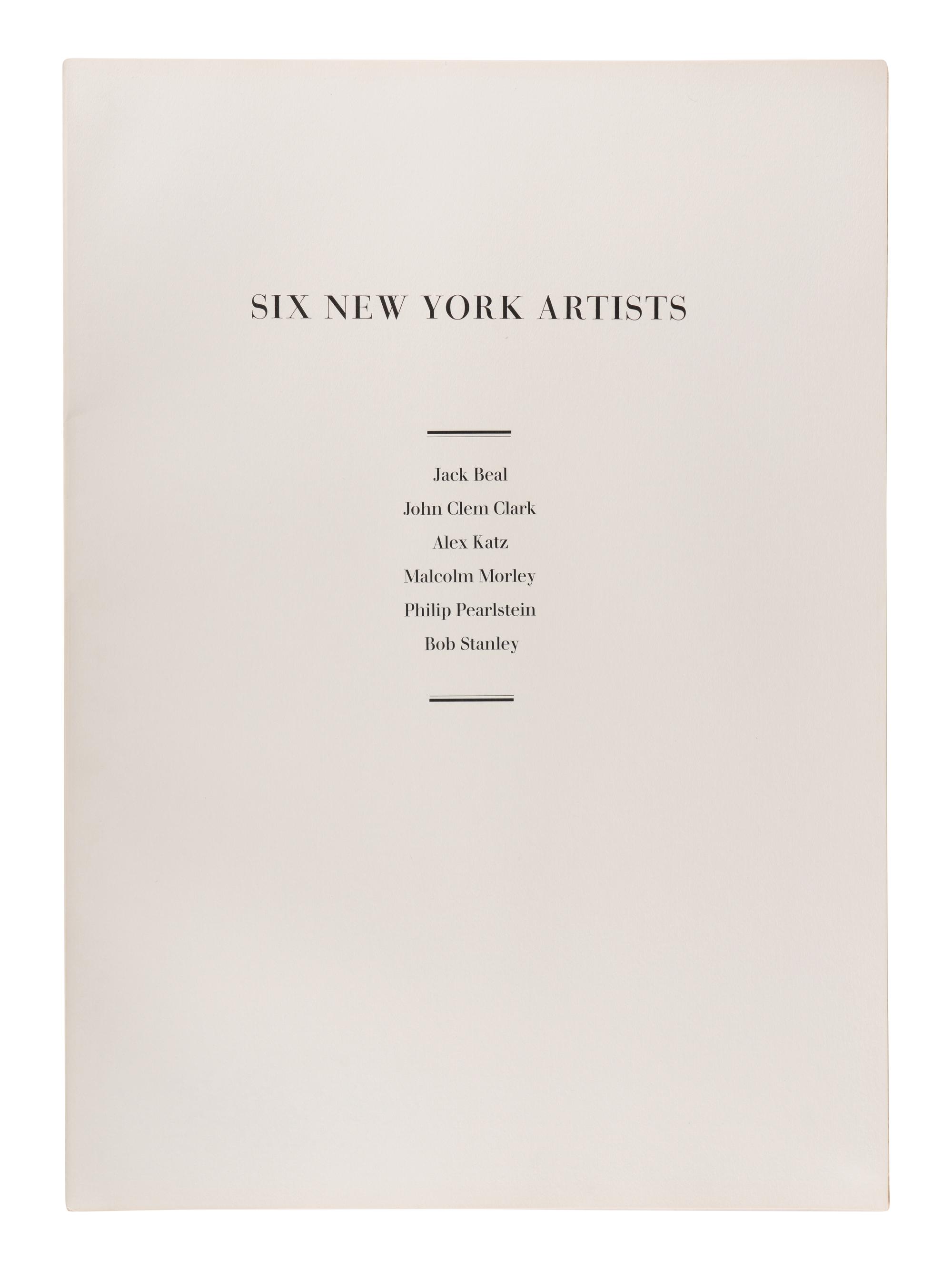 Six New York Artists Portfolio (complete set of six) Including works by Alex Katz, Jack Beal, John Clem Clark, Malcom Morley, Bob Stanley, and Philip Pearlstein.