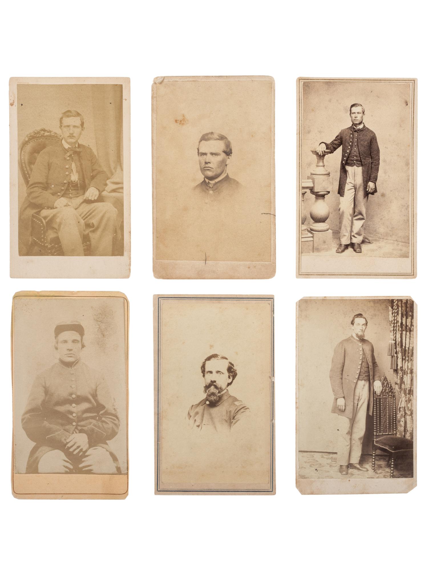 [CIVIL WAR]. A group of 7 photographs, highlighted by ninth plate ruby ambrotype of Gorham P. Dunn, 12th New Hampshire Infantry, KIA Cold Harbor.