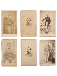 [CIVIL WAR]. A group of 7 photographs, highlighted by ninth plate ruby ambrotype of Gorham P. Dunn, 12th New Hampshire Infantry, KIA Cold Harbor.
