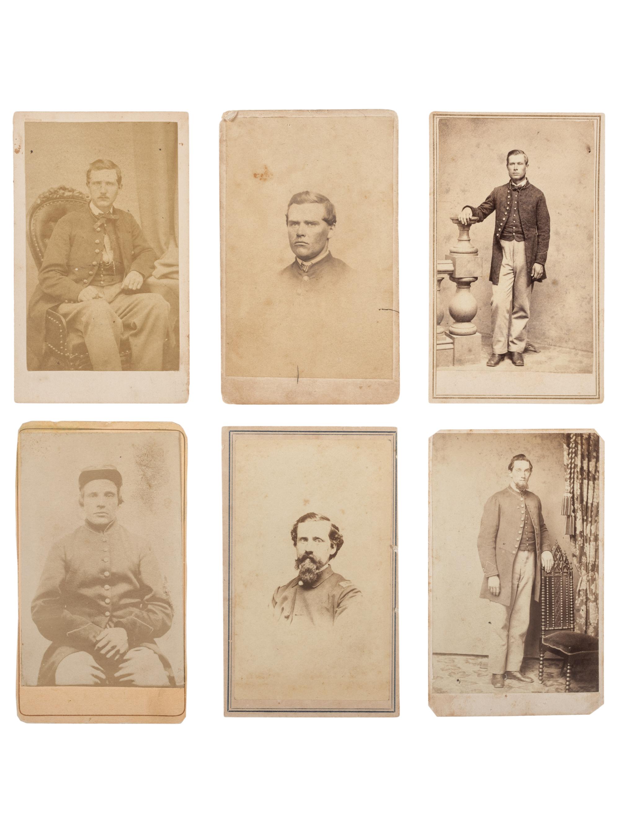 [CIVIL WAR]. A group of 7 photographs, highlighted by ninth plate ruby ambrotype of Gorham P. Dunn, 12th New Hampshire Infantry, KIA Cold Harbor.