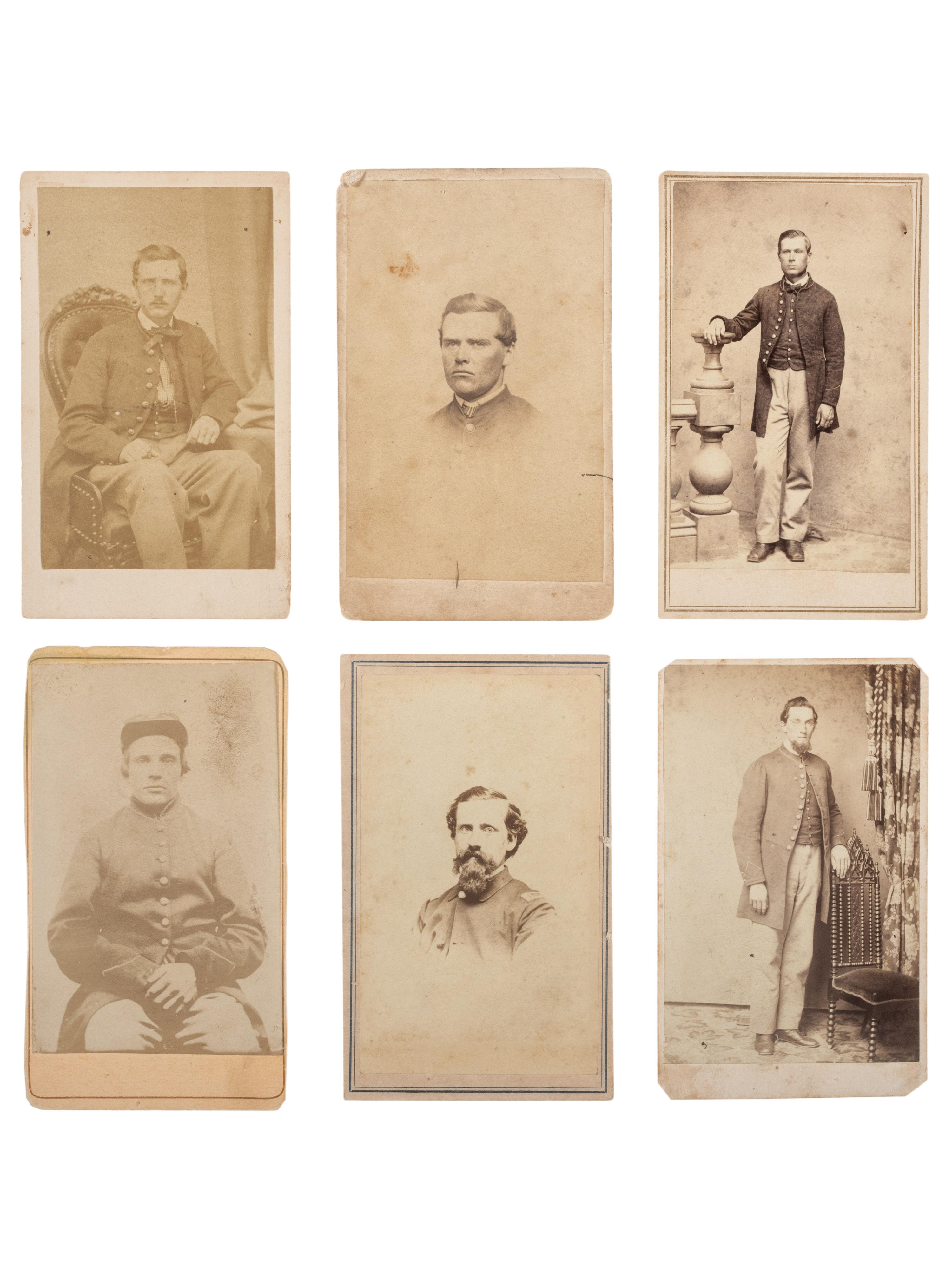 [CIVIL WAR]. A group of 7 photographs, highlighted by ninth plate ruby ambrotype of Gorham P. Dunn, 12th New Hampshire Infantry, KIA Cold Harbor.