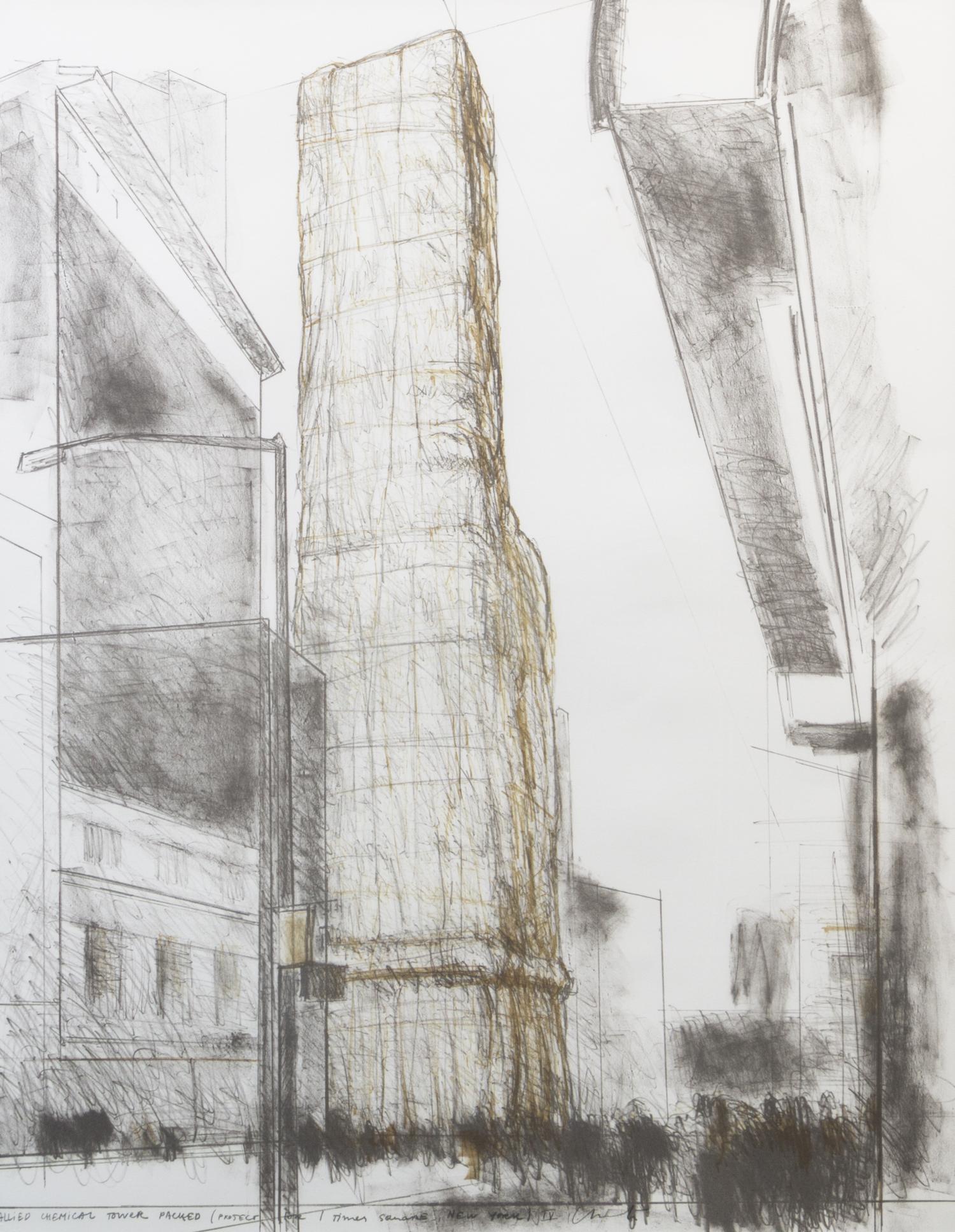 Christo, (Bulgarian, 1935-2009), Allied Chemical Tower (Project for Time Square, New York, NY)