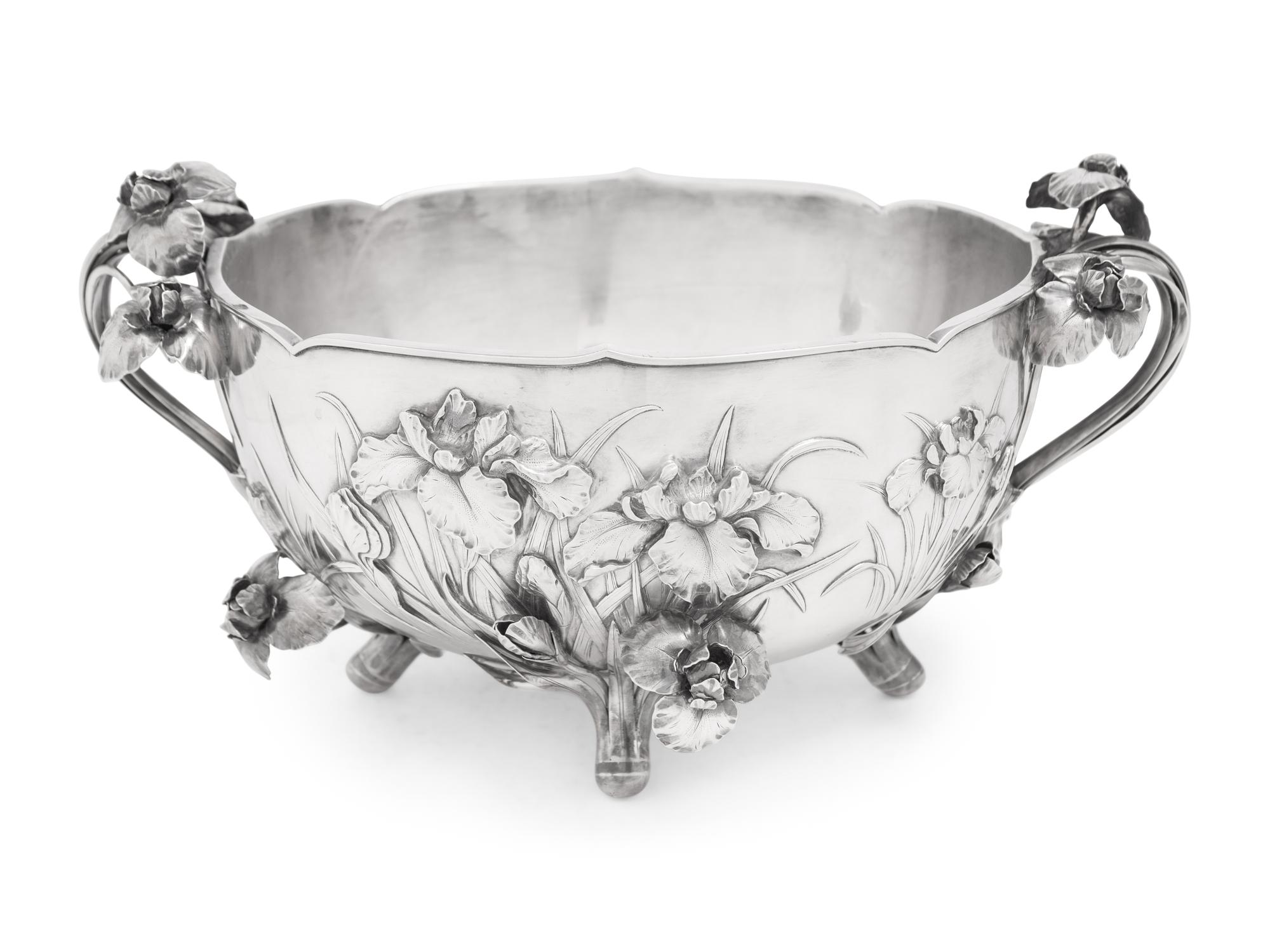 A Japanese Silver Center Bowl