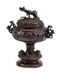A Japanese Bronze Incense Burner