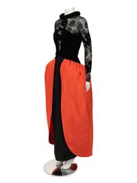 Givenchy Haute Couture Velvet and Taffeta Dress with Rolled Neck, Fall 1978