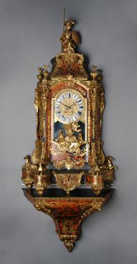 A Louis XVI Style Boulle Inlaid and Gilt Metal Mounted Clock, Height 61 inches.