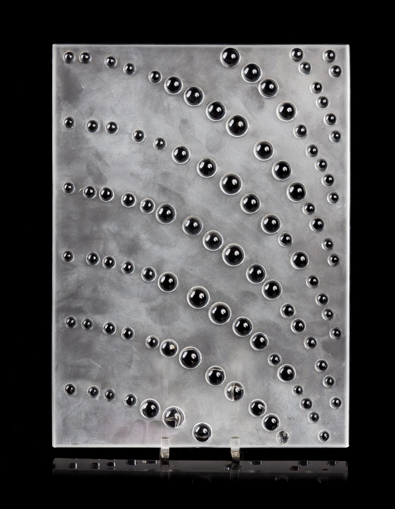 Lalique, , a frosted and clear glass plaque