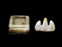 Two Chinese Jade and Agate Scholar's Objects