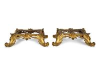 Seven Continental Gilt Bronze Stands