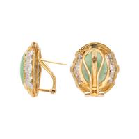 YELLOW GOLD, JADE, AND DIAMOND DEMI PARURE
