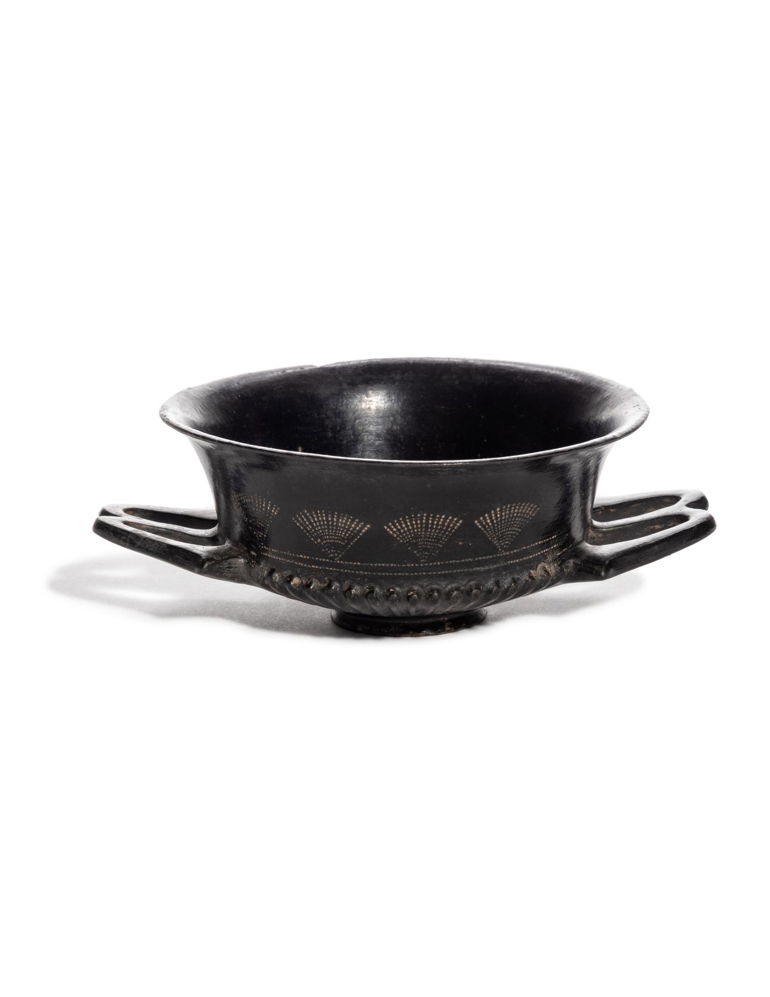 An Etruscan Bucchero Stemless Kylix