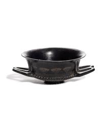 An Etruscan Bucchero Stemless Kylix