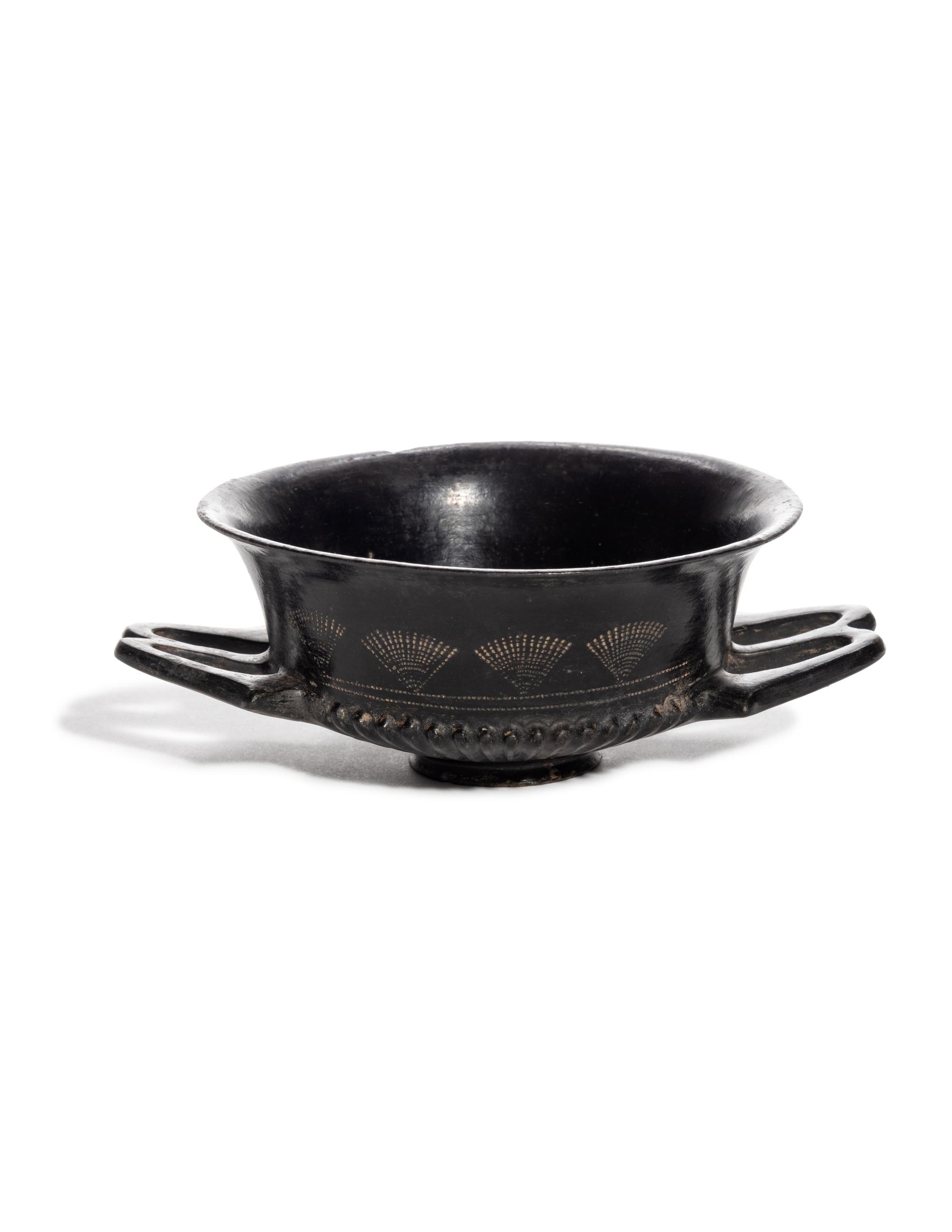 An Etruscan Bucchero Stemless Kylix