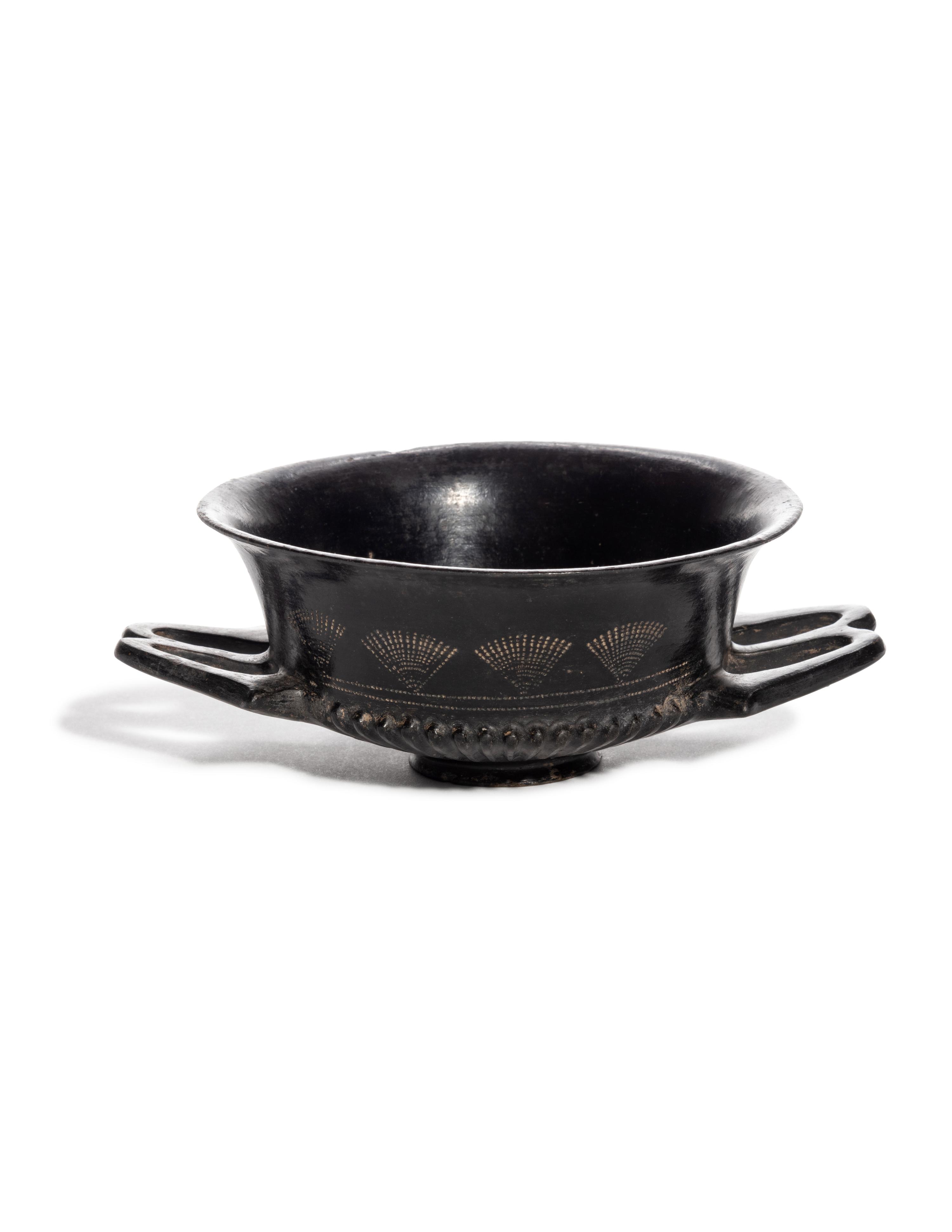 An Etruscan Bucchero Stemless Kylix