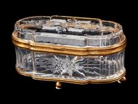 A French Gilt Bronze Mounted Etched Glass Box