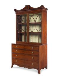 A George III Mahogany "Rent Collector's" Secretary Bookcase