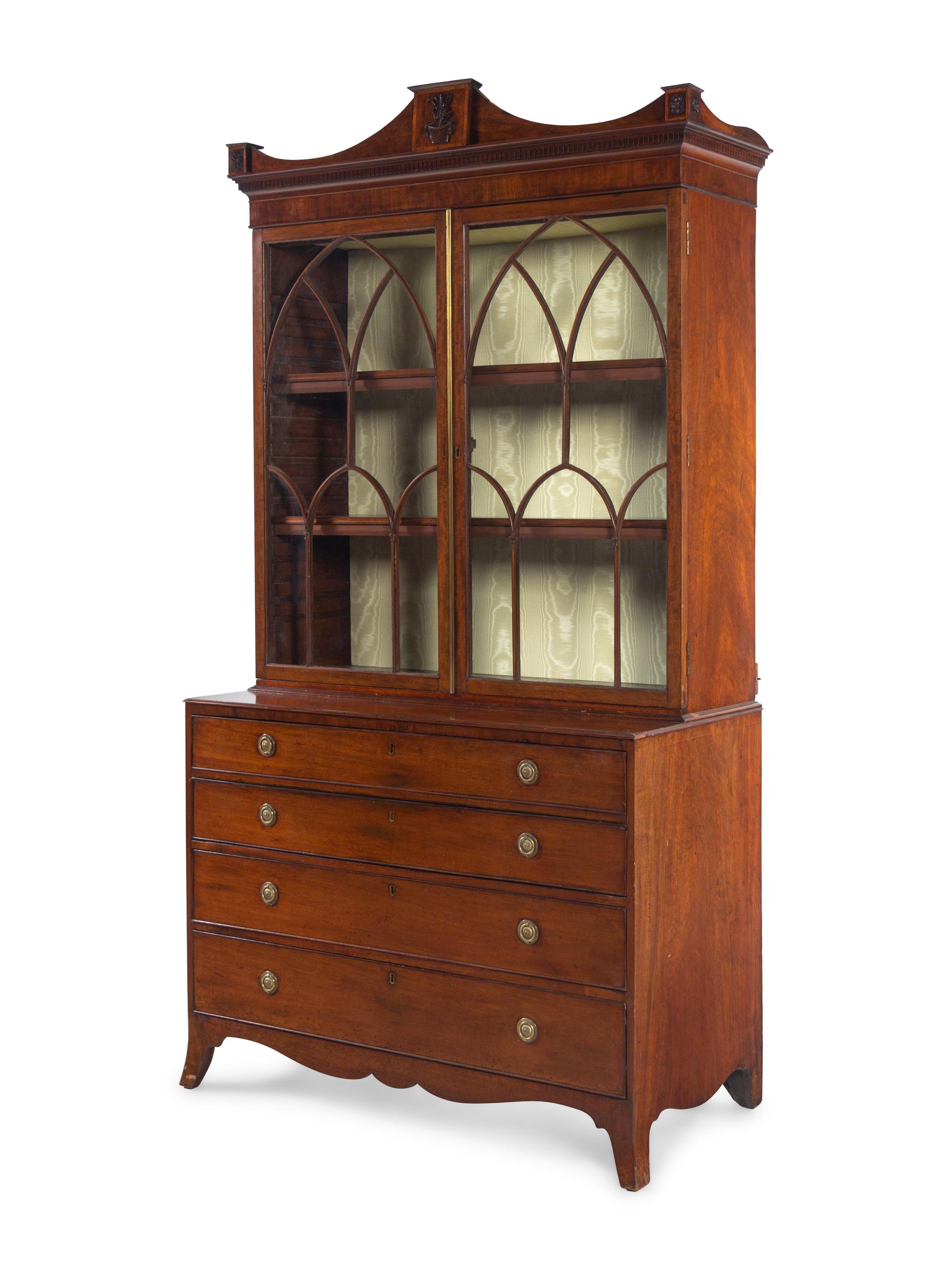 A George III Mahogany "Rent Collector's" Secretary Bookcase