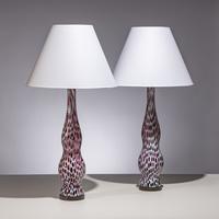 Attributed to Ermanno Toso for Fratelli Toso (Italian, 1903–1973) — Pair of Murrina Table Lamps