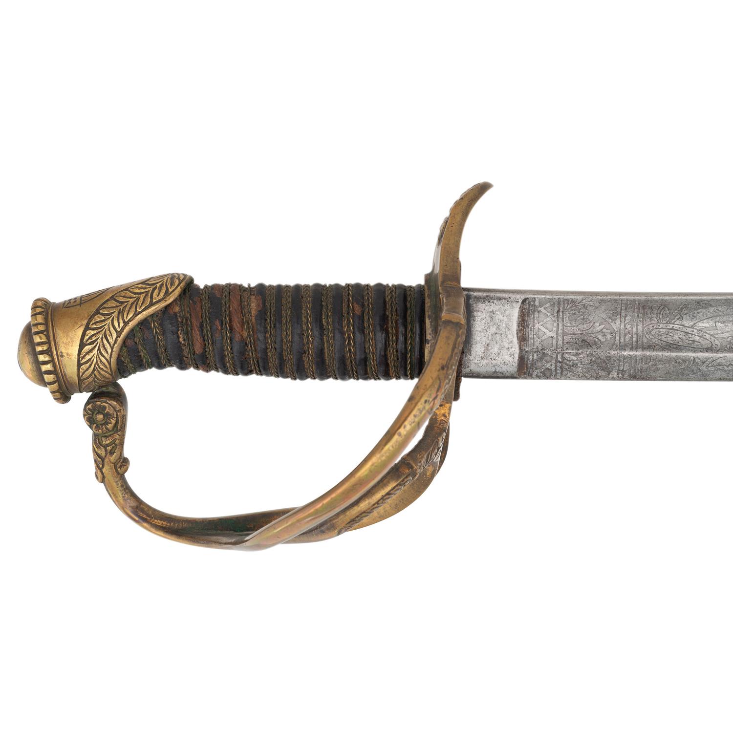 Imported 1840 Type Heavy Cavalry Officers Saber Presented to Lt. James Bradley - 131st NY Volunteers