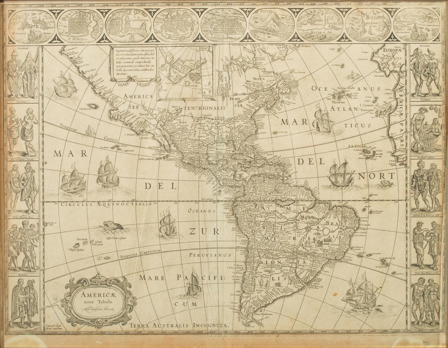 BLAEU, Willem (1571-1638) -- BLAEU, Jan (1596-1673). Americae nova Tabula . [Amsterdam, ca 1635 or later].