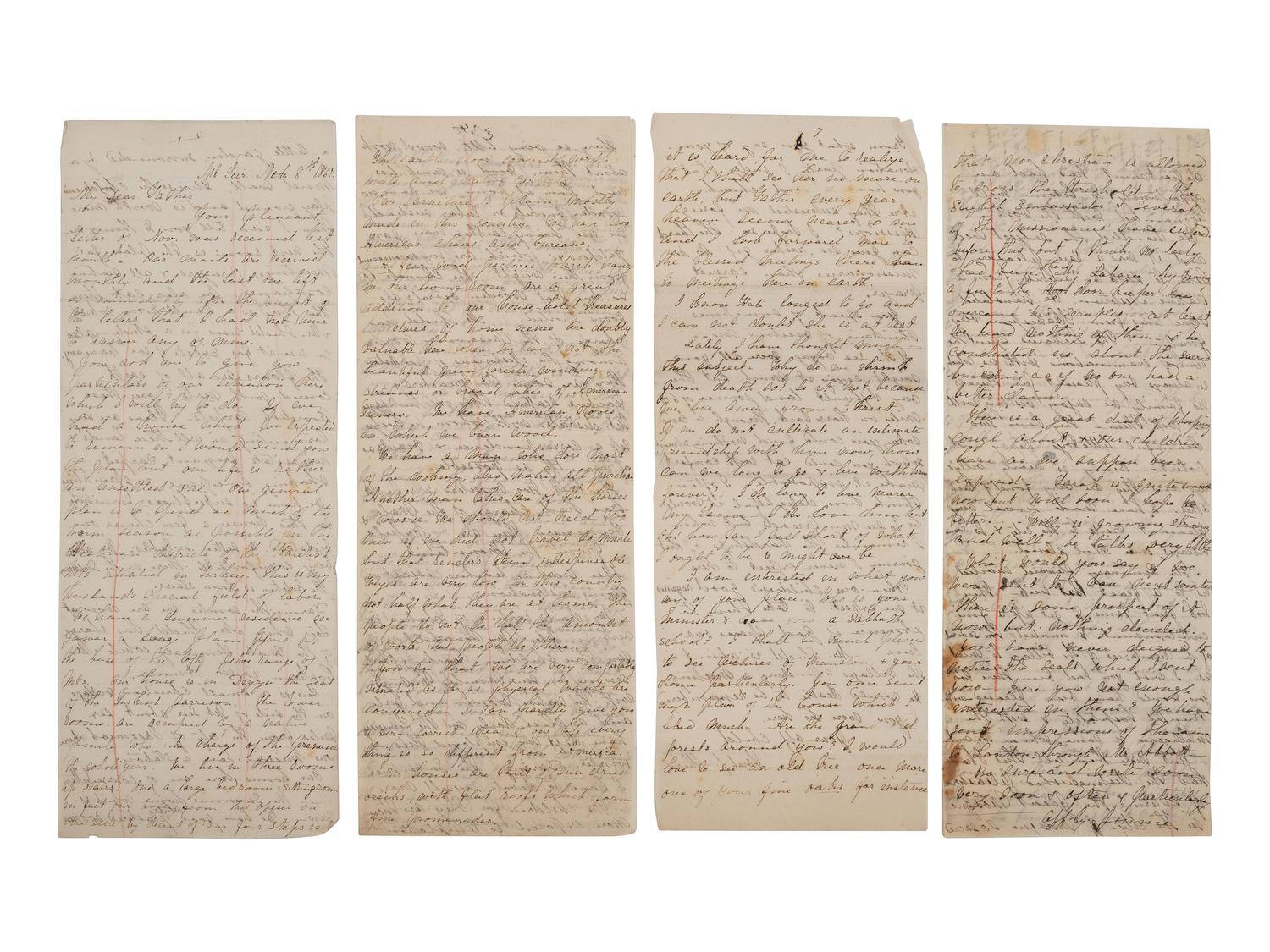 [RELIGION] -- SHEDD, Sarah Dawes (1836-1921). Archive featuring letters written by pioneering missionary Sarah Dawes Shedd while serving in modern-day Turkey, Iraq, and Iran, 1859-1893.