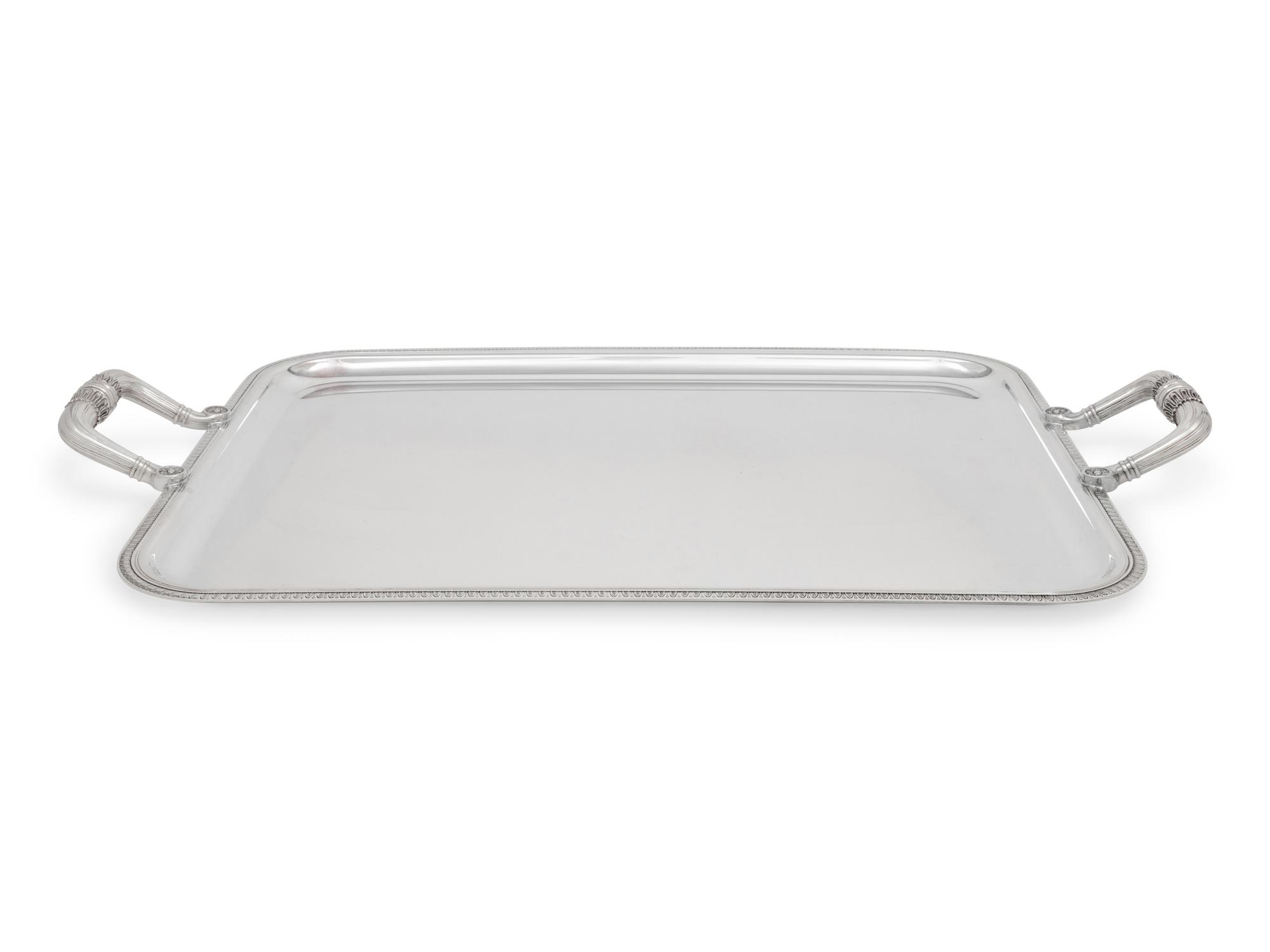 A Christofle Malmaison Silver-Plate Tray