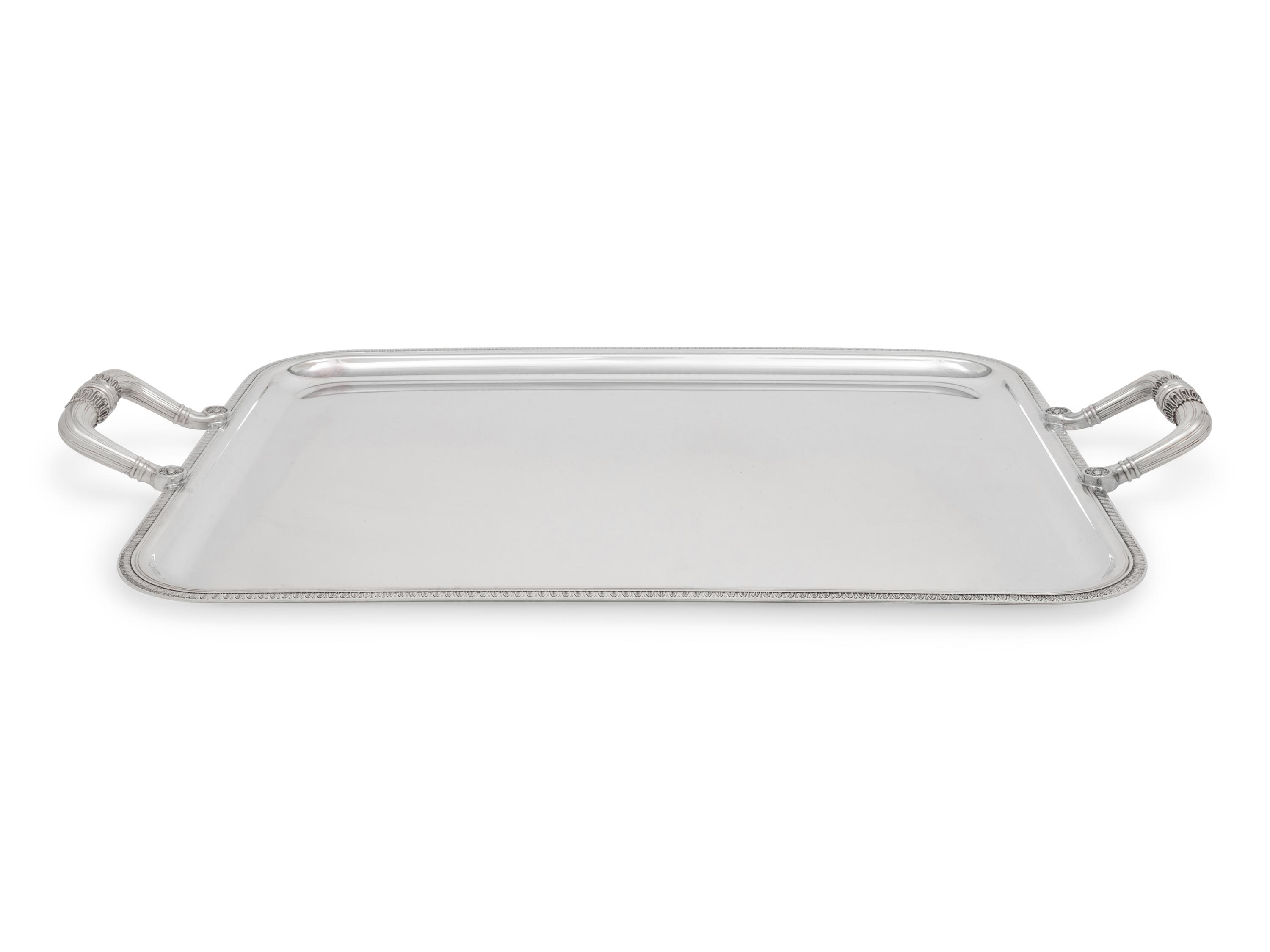 A Christofle Malmaison Silver-Plate Tray
