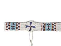 Sioux Child's Beaded Hide Blanket Strip