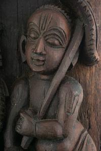 A Southeast Asian Carved Wall Panel