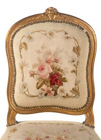 A Louis XV Style Giltwood Seven-Piece Salon Suite