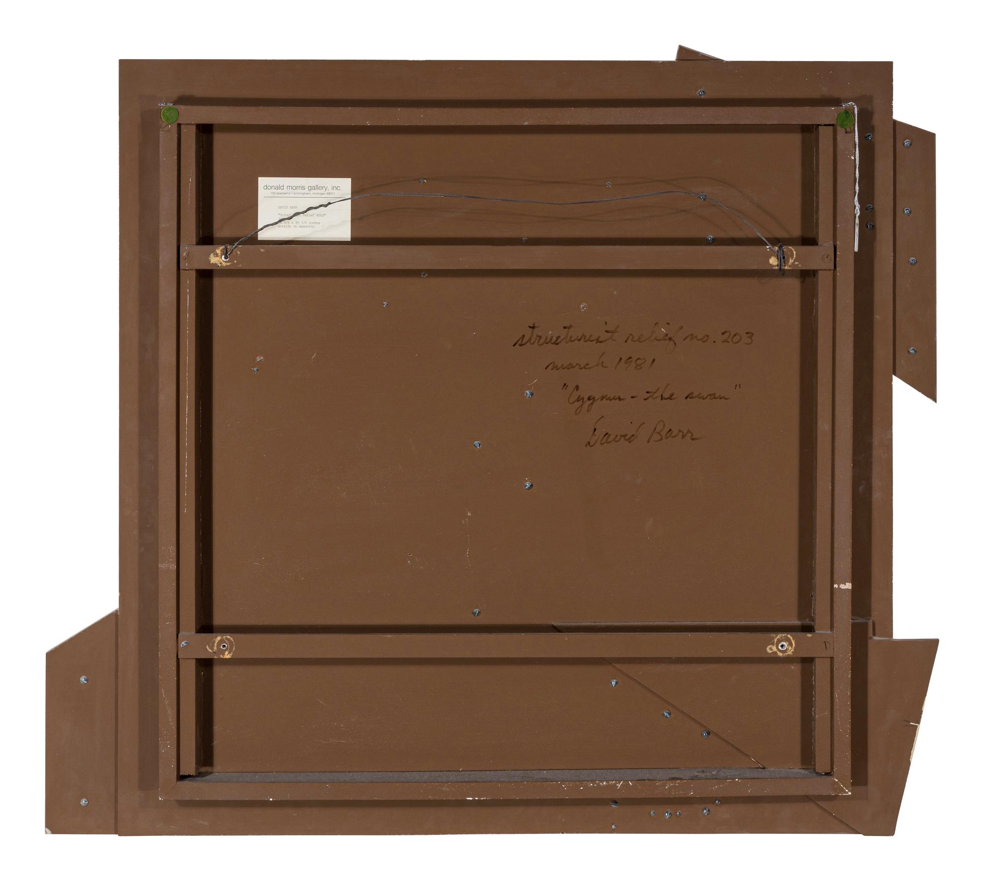 David Barr (American, 1939-2015) — Cygnus - The Swan (Structurist Relief #203) , 1981