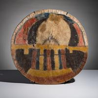 Pueblo Painted Buffalo Hide Shield, Published